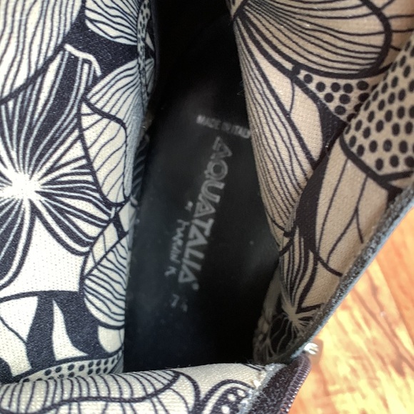 Aquatalia by Marvin K 7-1/2 black patent leather Italy point toe mid calf boots - Picture 10 of 13